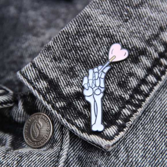 Jewelry - Sweet Death Enamel Pin (Light Pink)